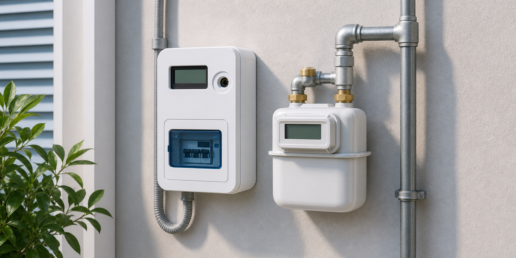 Contatore della luce e contatore del gas